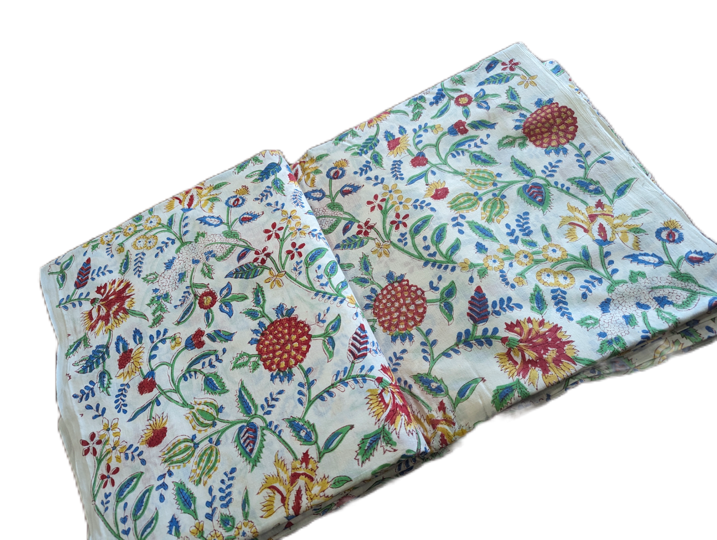 Floral Screen Printed Cotton Fabric