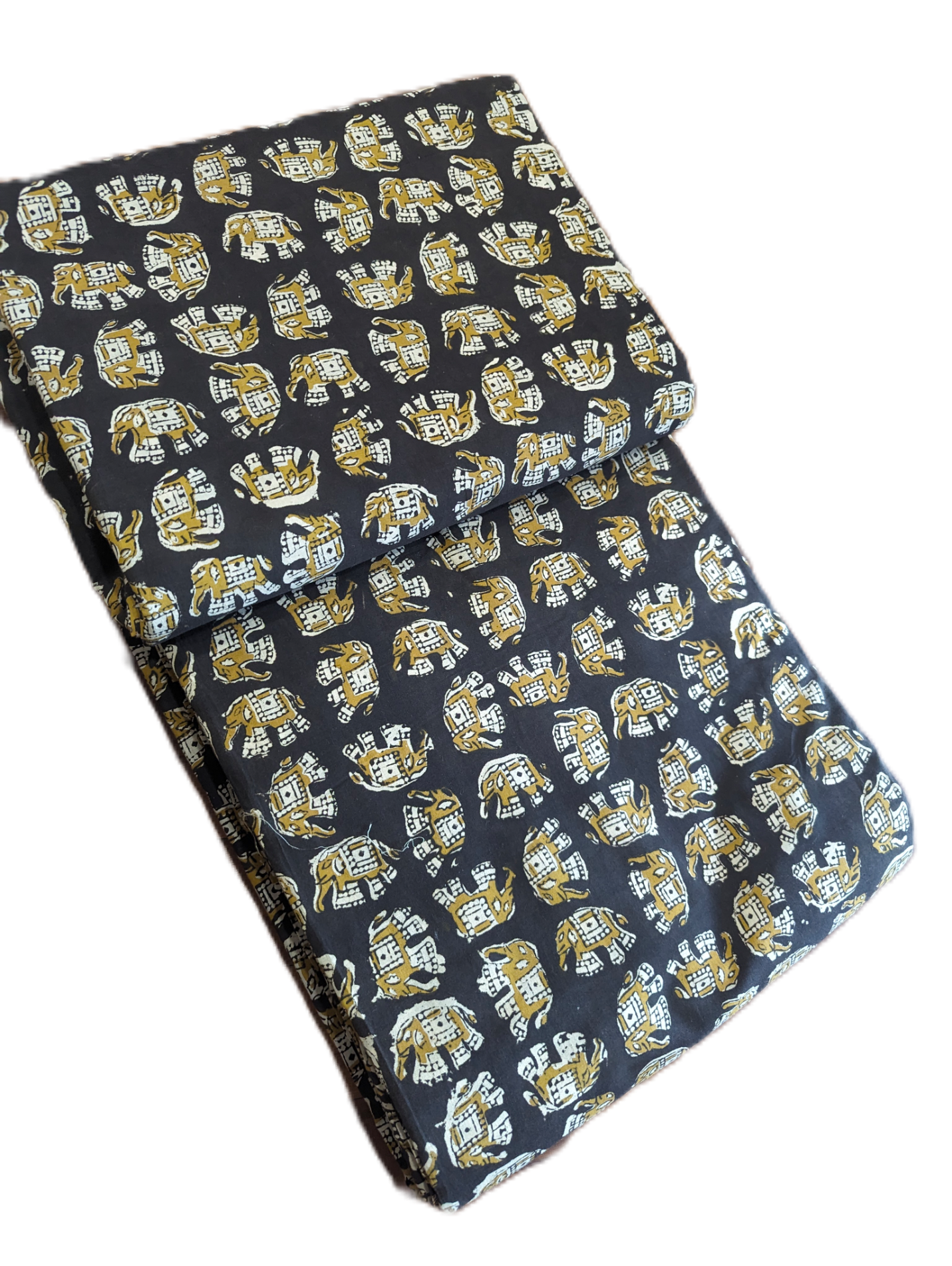 Elephant Hand Block Printed Cotton Fabric