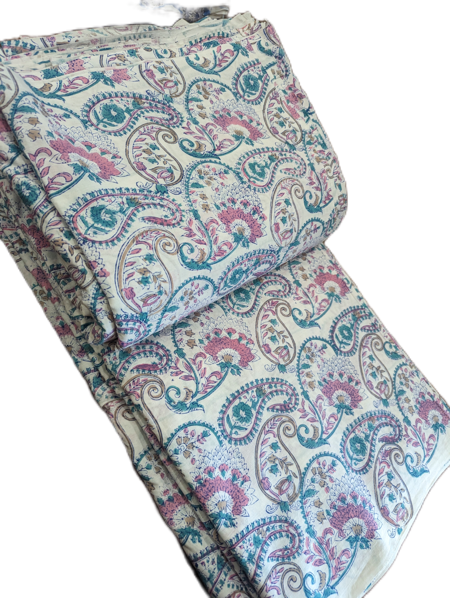 Classic Paisley Screen Printed Cotton Fabric