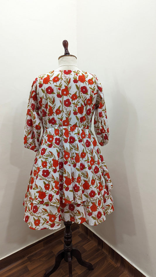 Sunset Floral Hem Dress