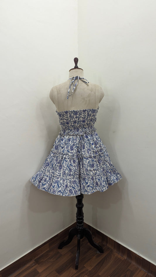 Skies Halter Ruffed Dress