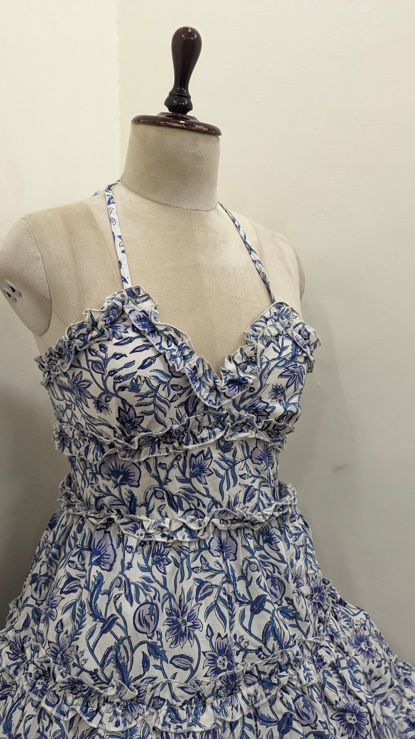 Skies Halter Ruffed Dress