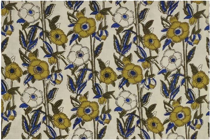 Yellow White Floral Printed