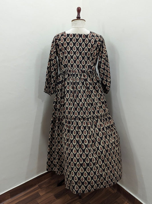Emberdrop Block Print Tiered Dress