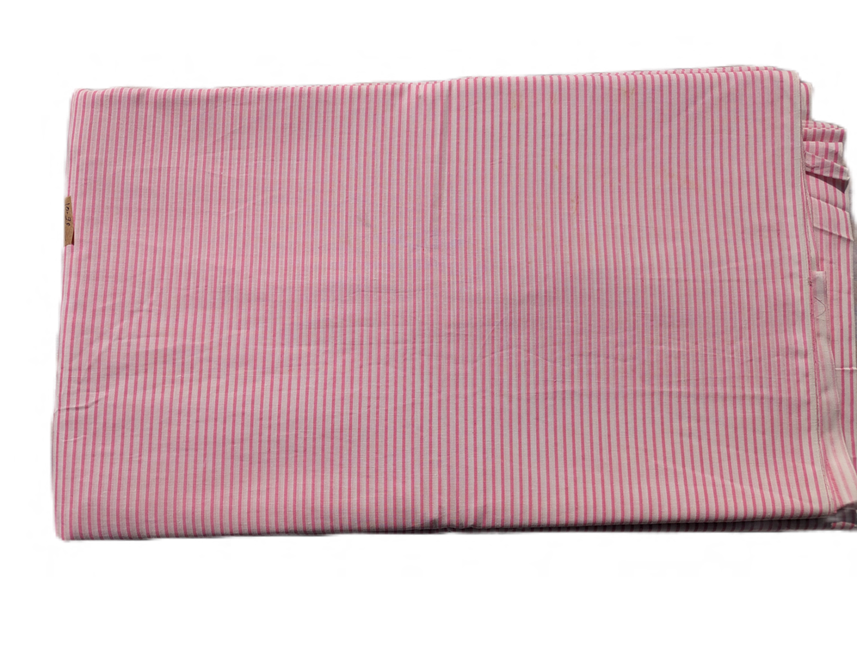 Pink & White Stripes Lining Cotton