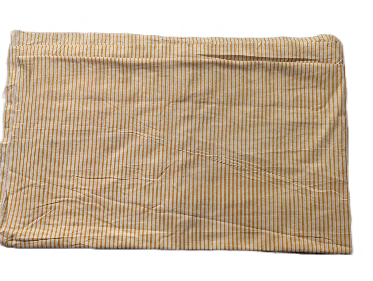 Mustard Stripes Lining Cotton