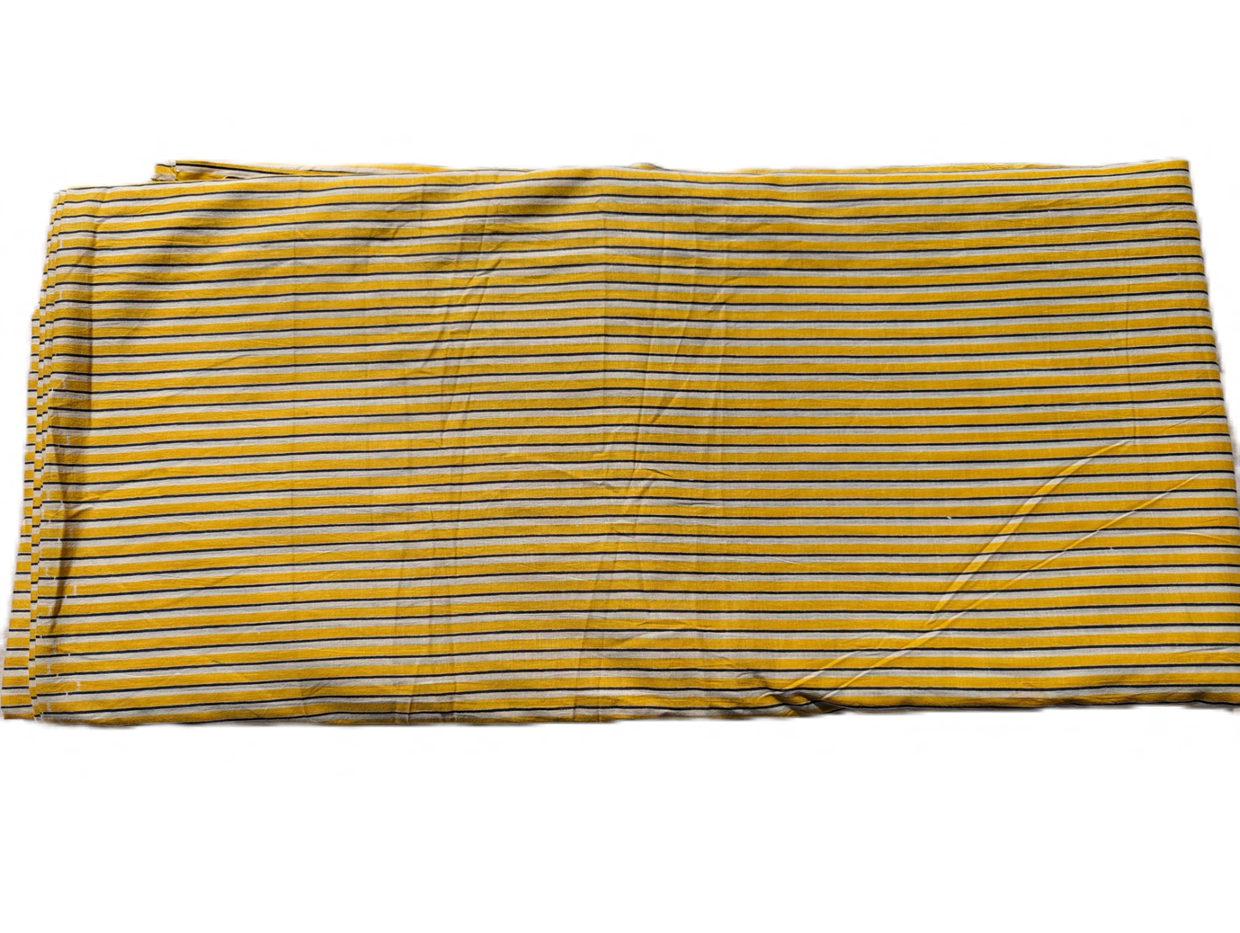 Yellow Contrast Lining Cotton Fabric
