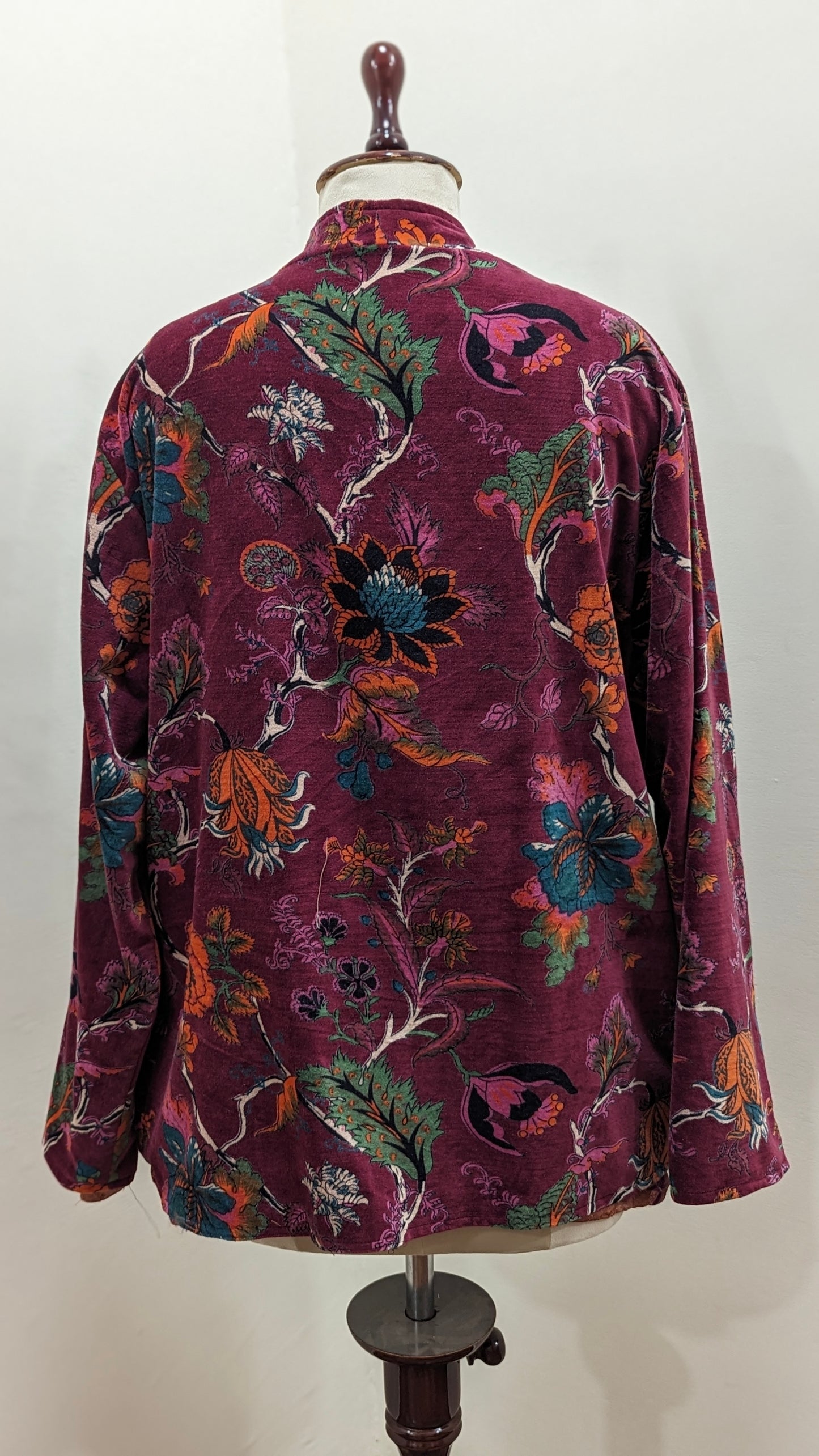 Floral Hand Block Print Quilted Winter Jacket