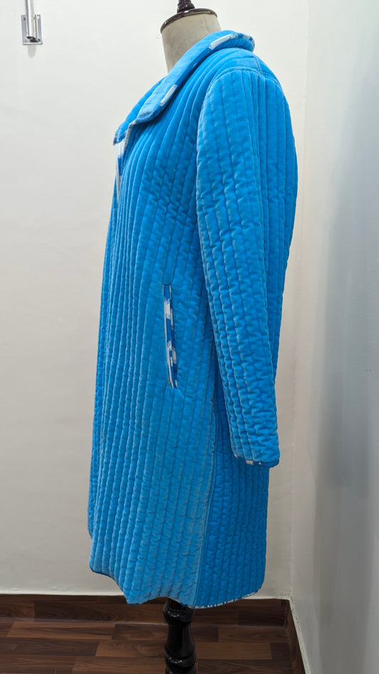 Quilted Ikat-Lined Winter Coat