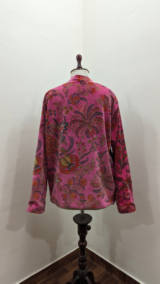 Handcrafted Quilted Open-Front Jacket