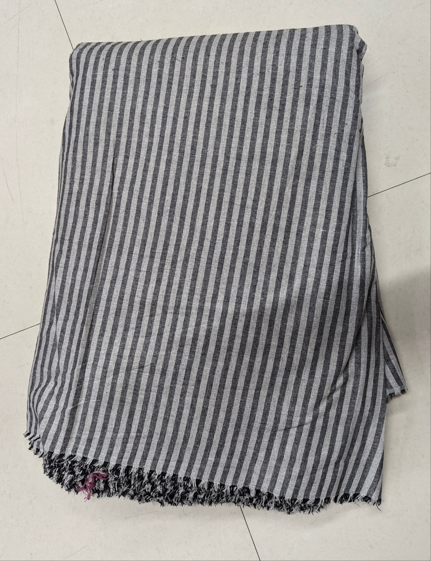 Grey Pinstripe Cotton Lining Fabric