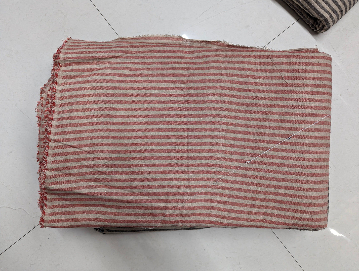 Rust Heritage Stripe Cotton Lining Fabric