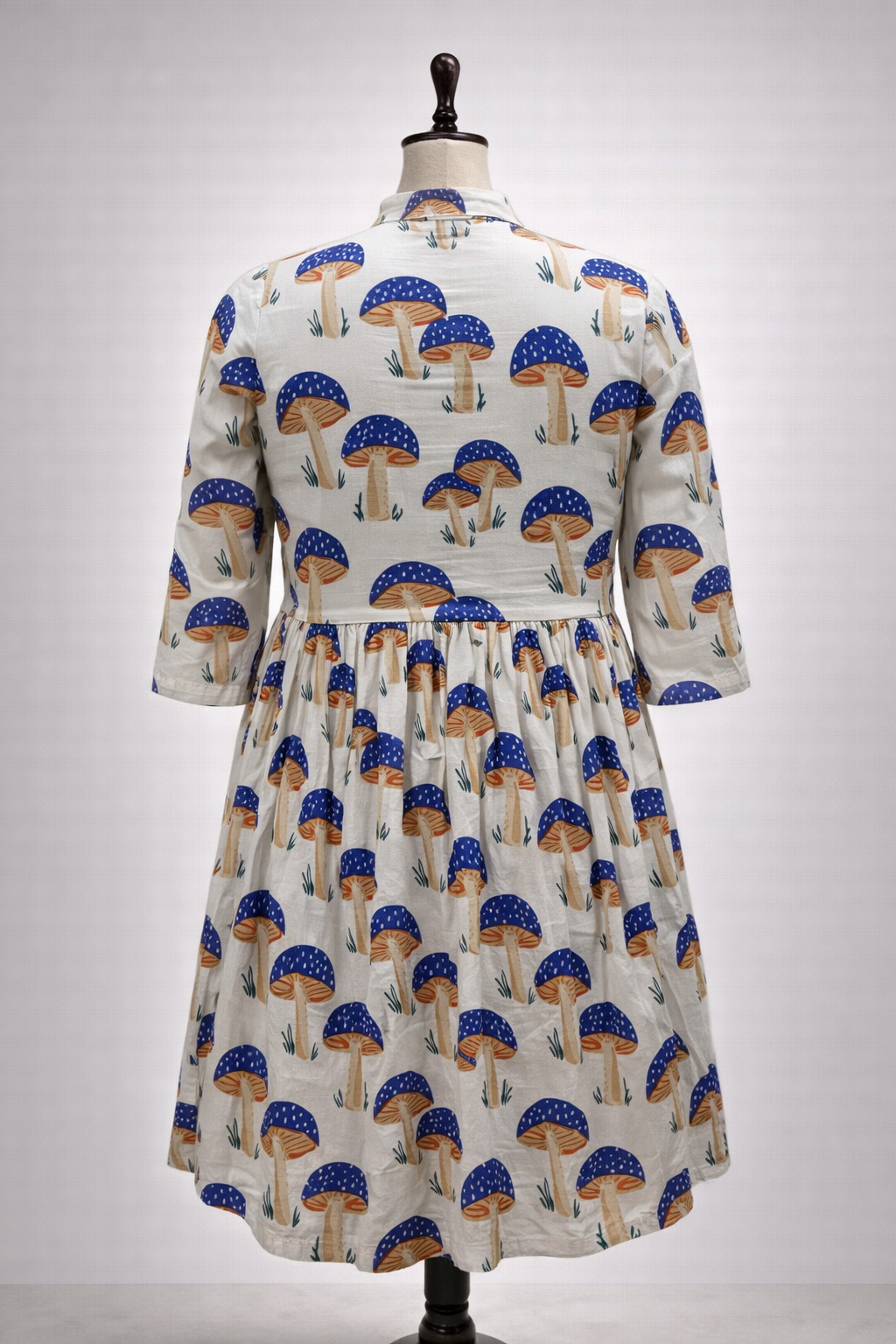 White Corton Motif Midi Dress