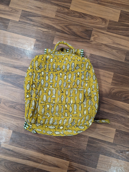 Fish Block Printed Cotton Bags