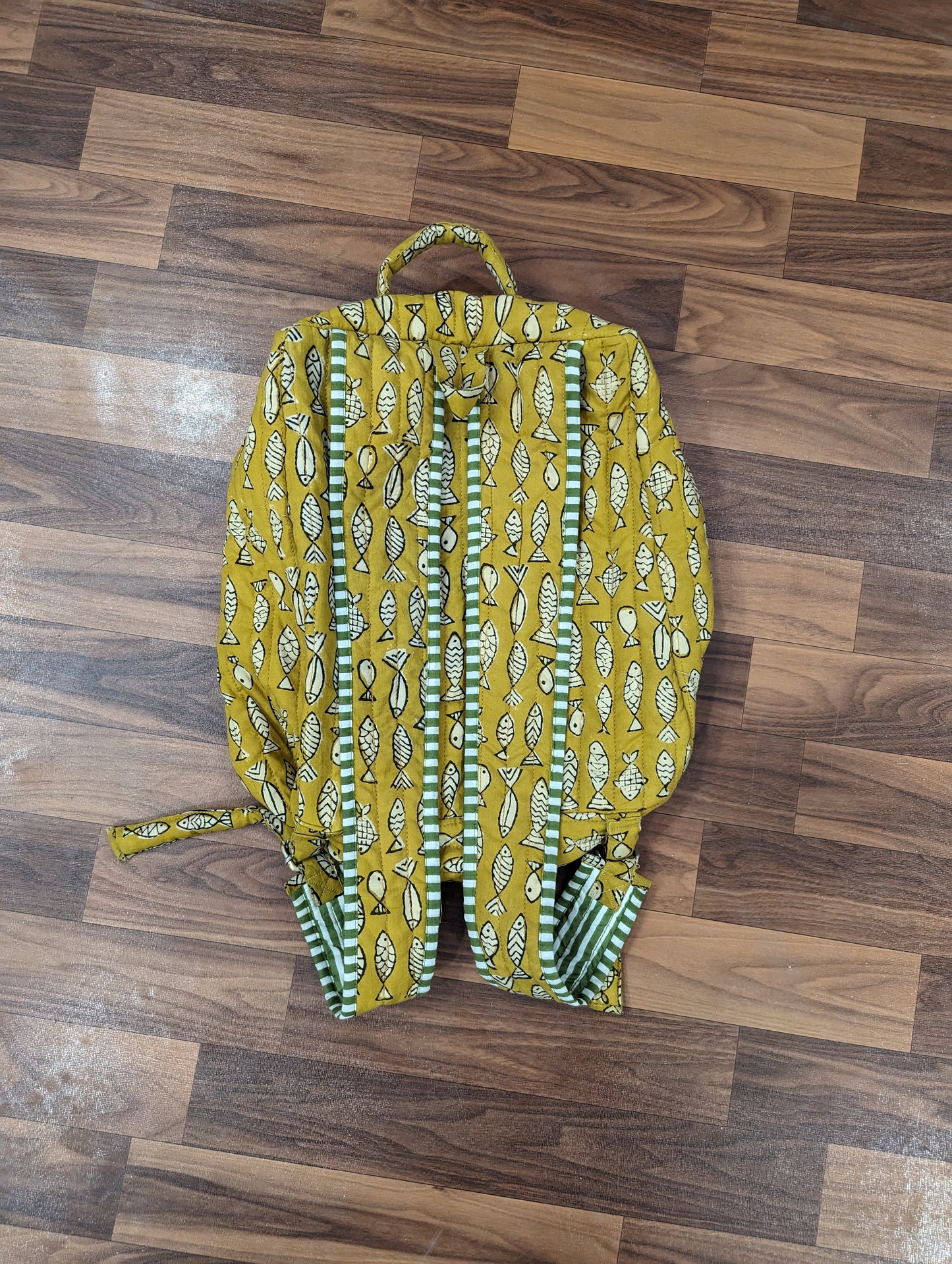 Fish Block Printed Cotton Bags