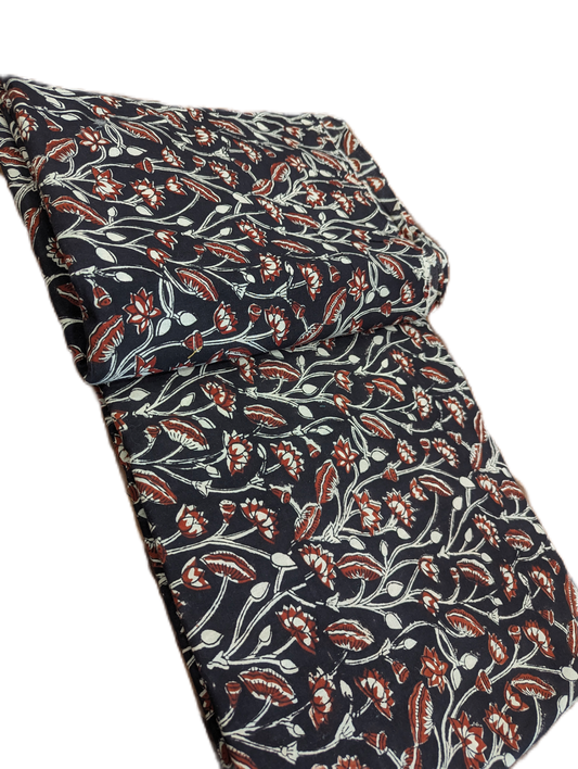 Heritage Floral Screen Printed Cotton  Fabric