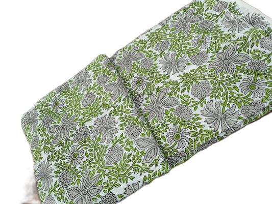 Floral Screen Printed Cotton Fabric