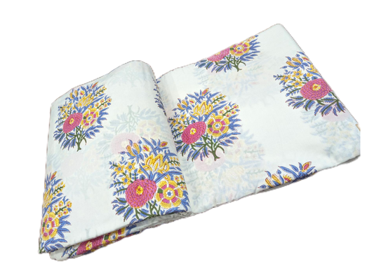 Sanganeri Hand Block Printed Cotton Fabric