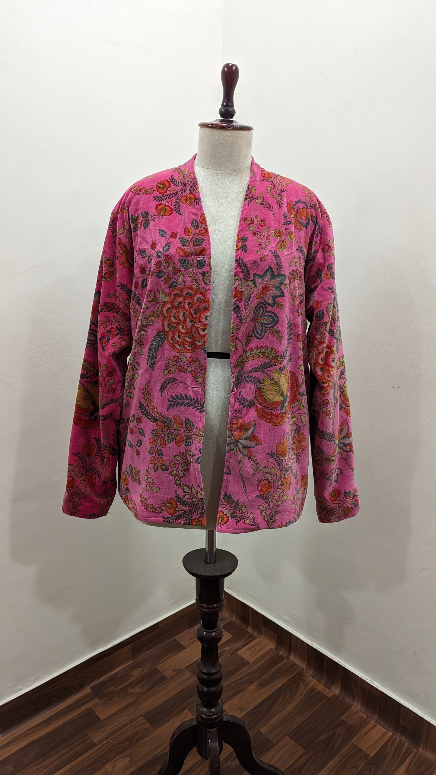 Handcrafted Quilted Open-Front Jacket