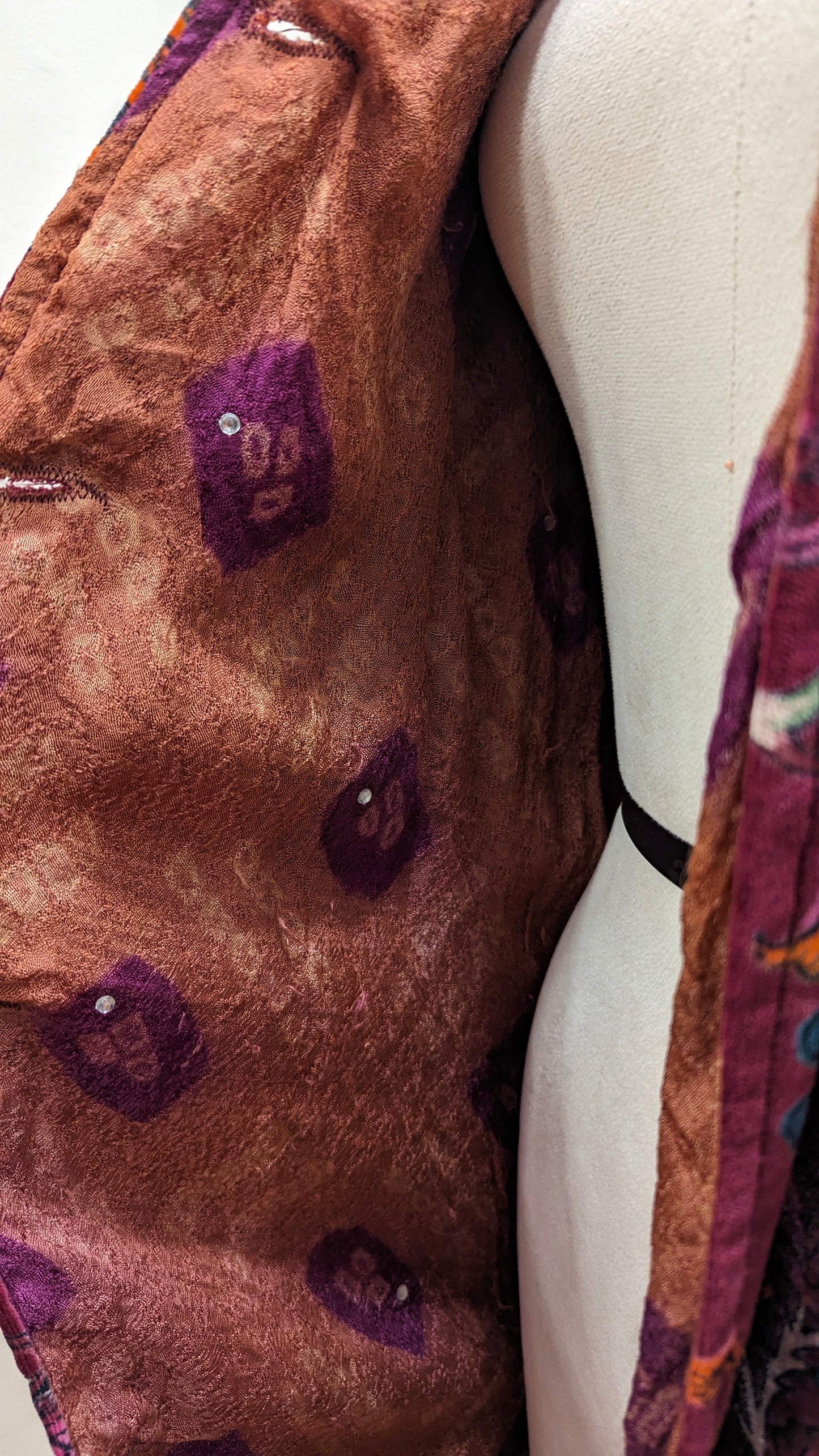 Floral Hand Block Print Quilted Winter Jacket