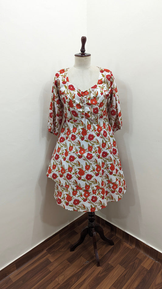 Sunset Floral Hem Dress