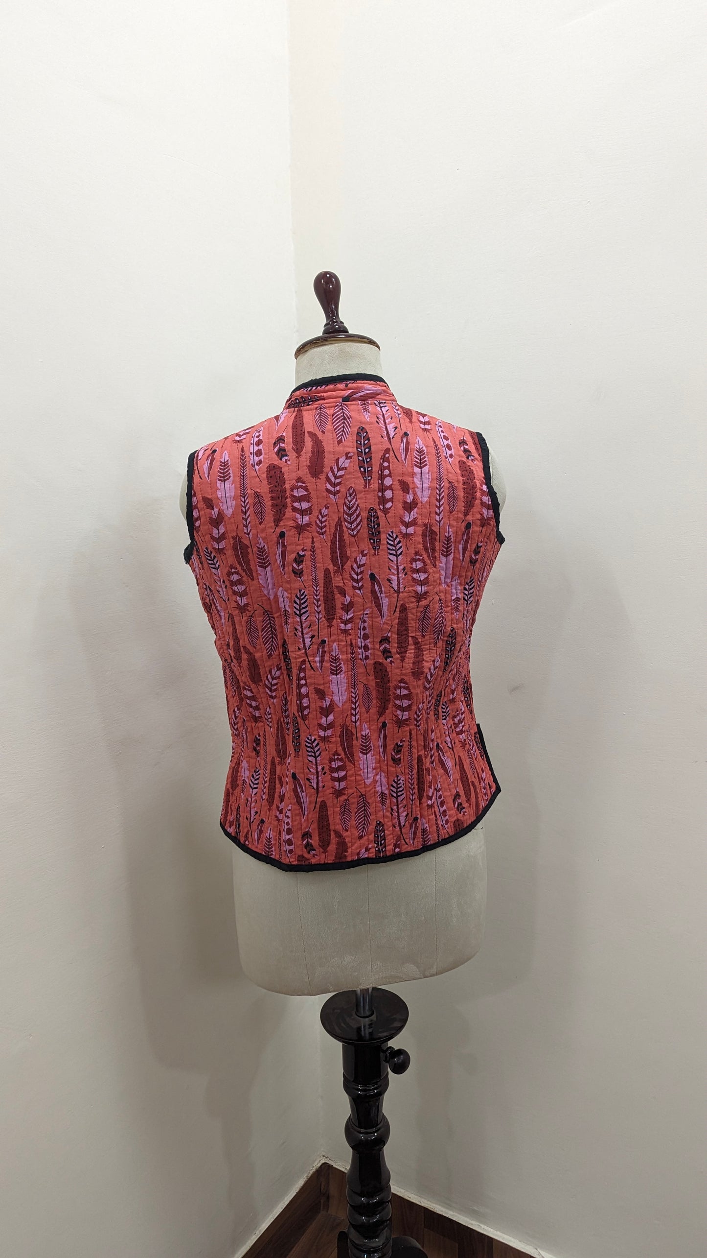 Reversible Block Print Quilted Jacket