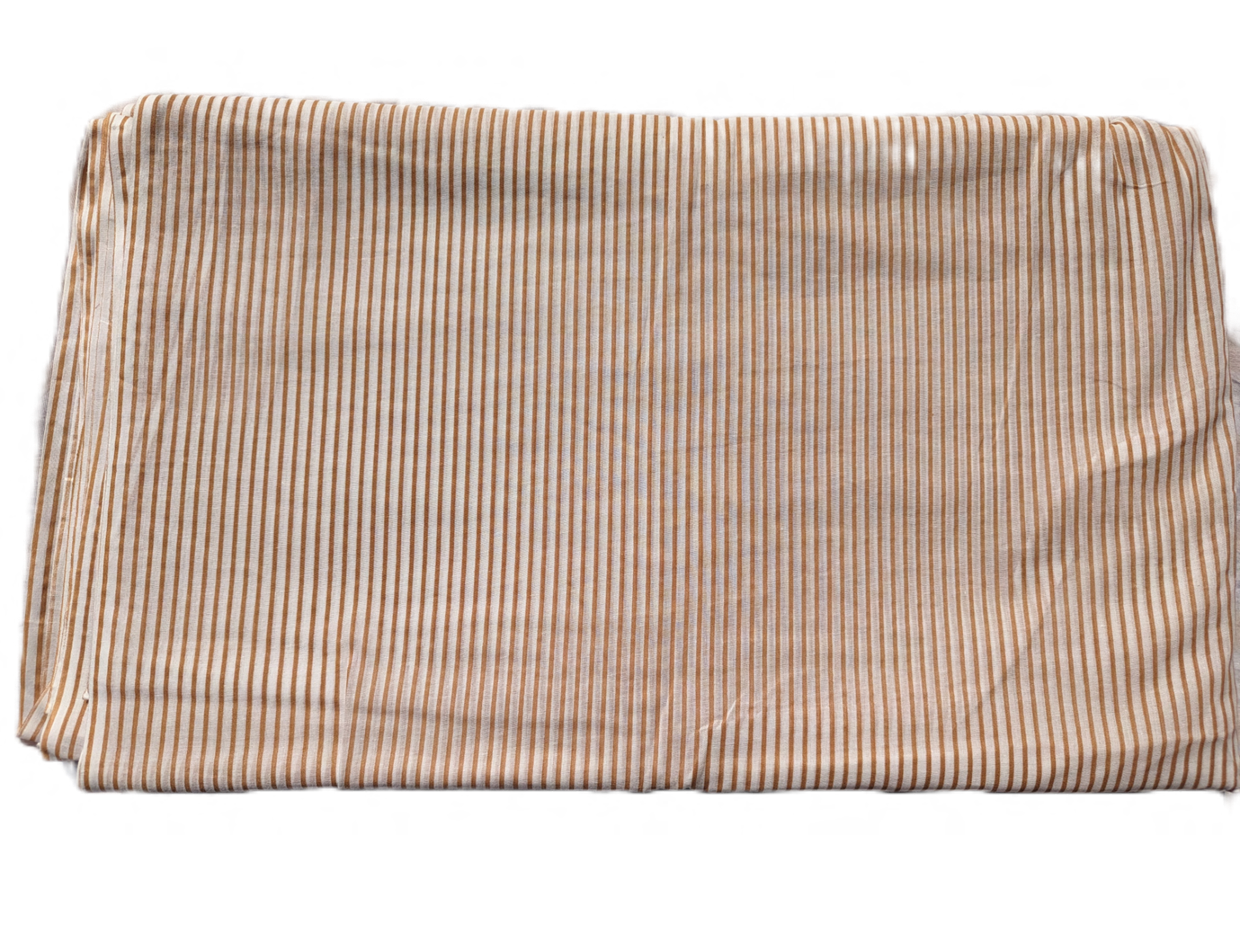 Brown & Beige Stripes Lining Cotton
