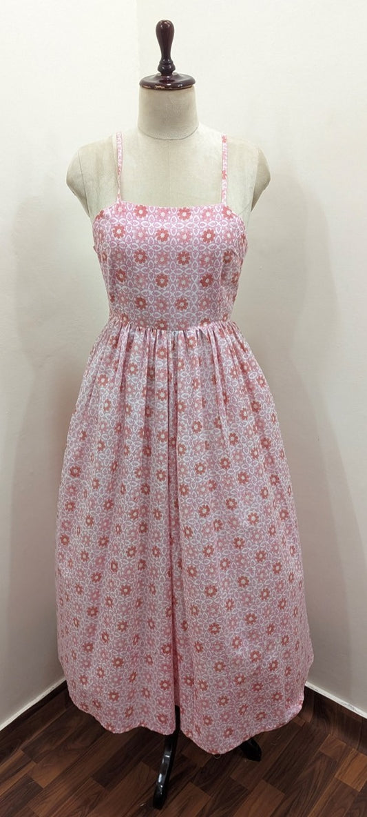 Blush Petal Tie-back Dress