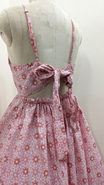 Blush Petal Tie-back Dress