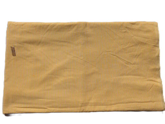 Yellow Stripes On White Lining Cotton