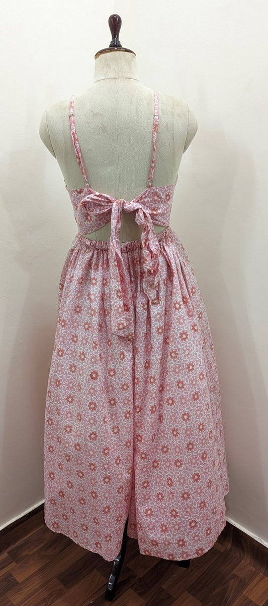 Blush Petal Tie-back Dress