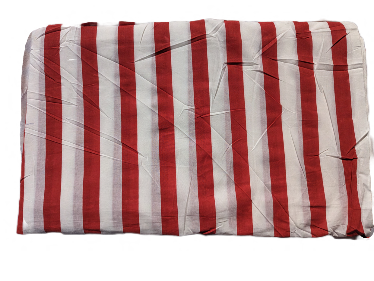 Bright Red & White Lining Cotton