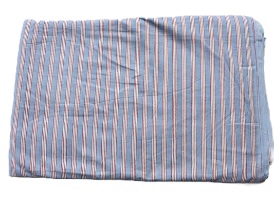 Sky Blue With Red Stripes Lining Cotton