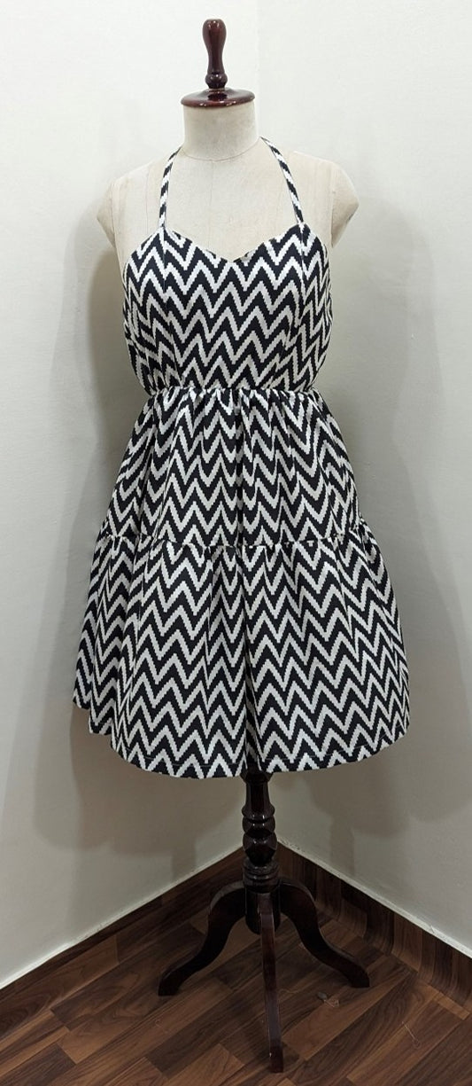 Monowave Halter Dress