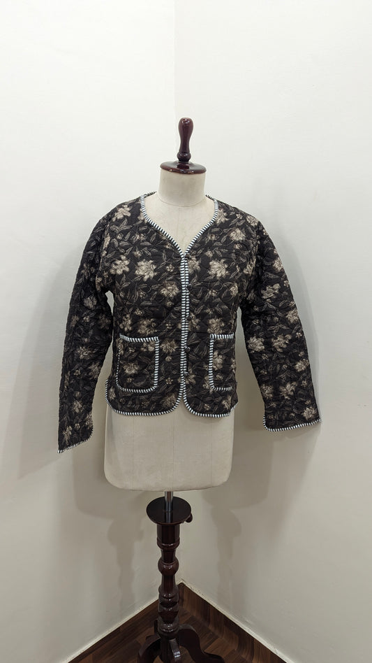 Modern Heirloom Block Print Quilted Jacket