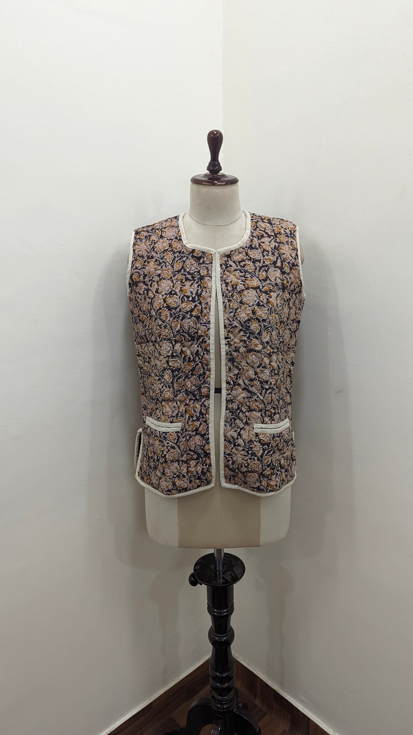 Handcrafted Kalamkari Quilted Jacket
