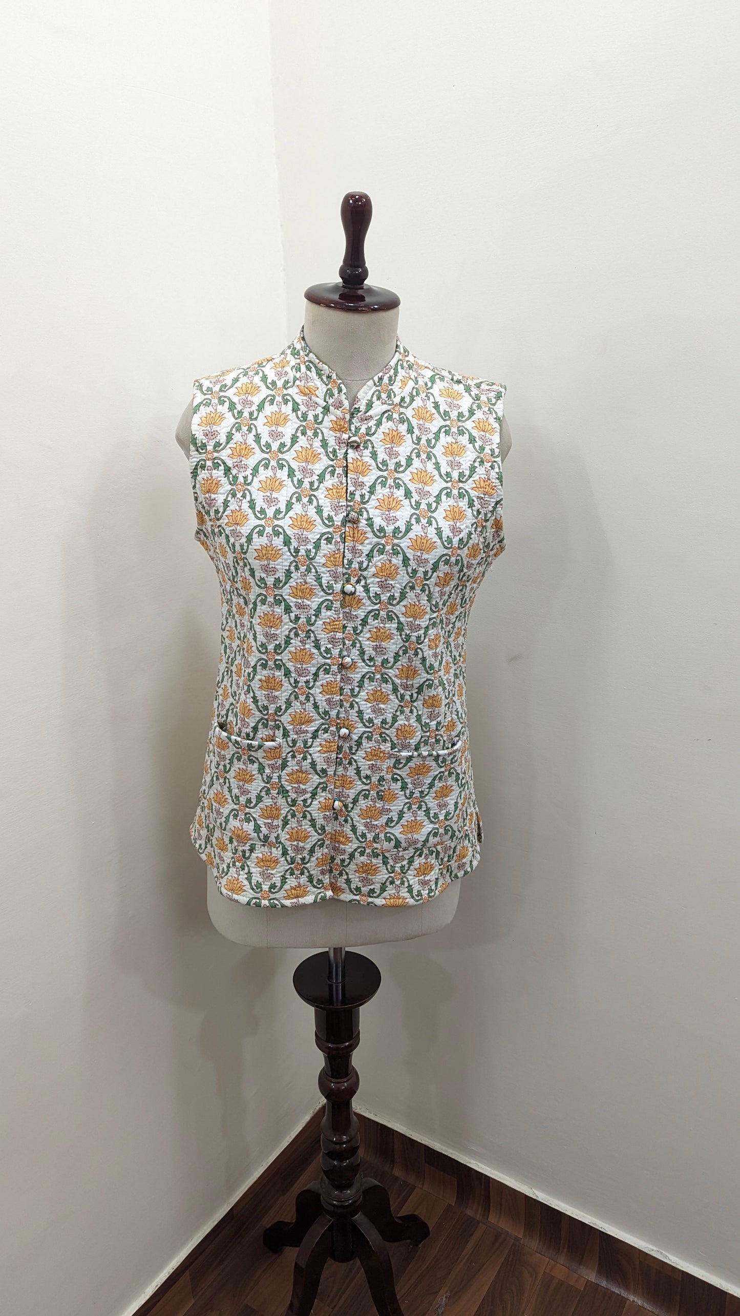 Reversible Cotton Quilted Ethnic Jacket