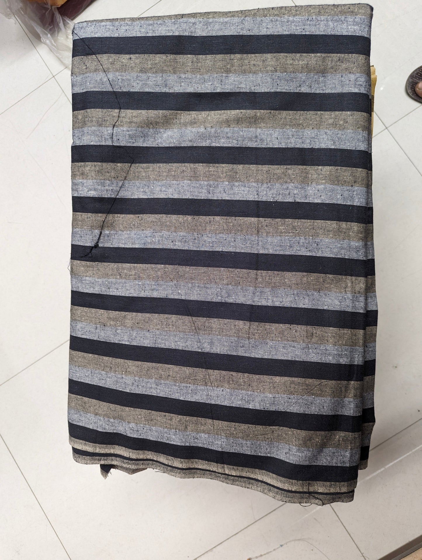 Cotton Grey Stripe Lining Fabric