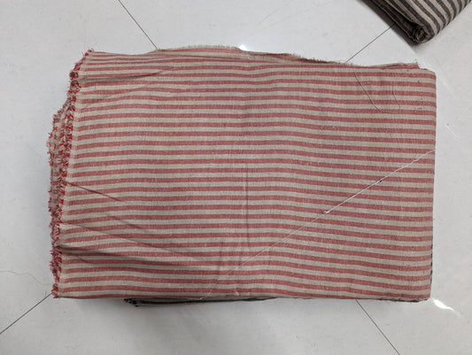 Rust Heritage Stripe Cotton Lining Fabric