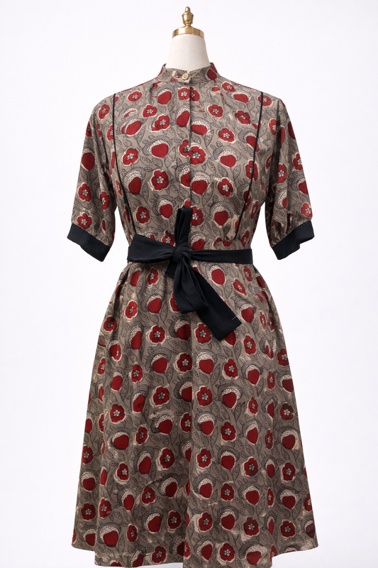 Floral Cotton Middi Dress