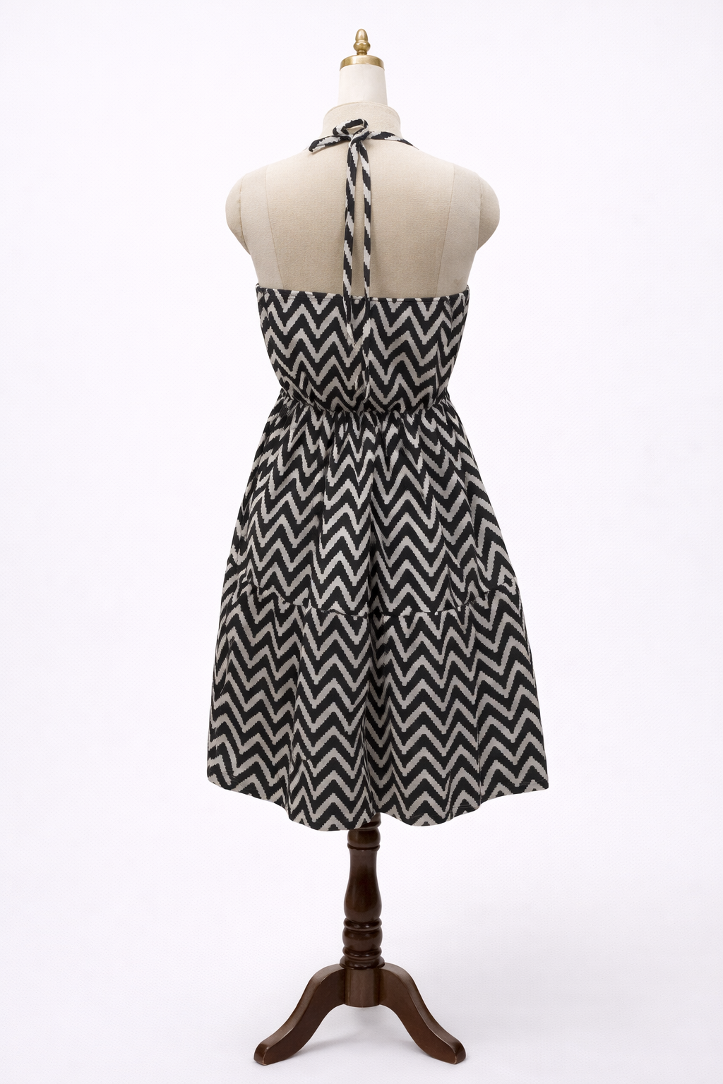 White Halter Midi Dress